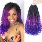 Cabelo de crochê Diha Goddess Box Braids 14 cm com pontas encaracoladas x8