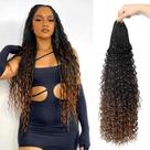 Cabelo de crochê Diha Goddess Box Braids 22 cm com pontas encaracoladas x8