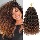 Cabelo de crochê EERYA Gogo Curl 10cm curto encaracolado para mulheres