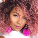 Cabelo de crochê EERYA Gogo Curl 10cm curto encaracolado para mulheres
