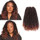 Cabelo de crochê LOCSBYHAND Yanky Twist 14 polegadas, 10 pacotes T350