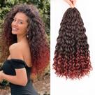 Cabelo de crochê LUHLTHAR GoGo Curl Ocean Water Wave 10 cm 7 unidades