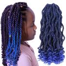 Cabelo de crochê TOZIKA Senegalese Twist 30 cm, 6 pacotes, Ombre 1B/Blue