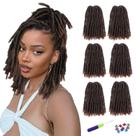 Cabelo de crochê WIGNEE Faux Locs 20 cm 120 fios, 6 pacotes 1B/30