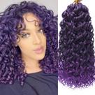 Cabelo de crochê YXCHERISHAIR GoGo Curl Roxo Sintético 35cm