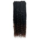Cabelo de Fibra Sintética Box Braids Queen Tress Braids - Cor 65cm - Cor Preto/Mel Escuro