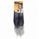 Cabelo Fibra Sintetica Box Braids Jumbão 51 400g - Cor Preto/Grisalho