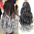 Cabelo francês sintético com trança encaracolada Conrora 18 polegadas, 8 pacotes Cabelo francês sintético com trança encaracolada Conrora 18 polegadas, 8 pacotes