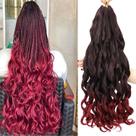 Cabelo francês sintético trançado encaracolado de 45 cm, 8 pacotes para mulheres Cabelo francês sintético trançado encaracolado de 45 cm, 8 pacotes para mulheres