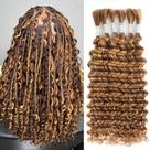 Cabelo humano trançado Hair Renyarch Deep Wave 14 polegadas 150g