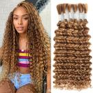Cabelo humano trançado Hair Renyarch Deep Wave 22 cm 6 pacotes