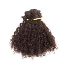 Cabelo Natural Cacheado 30cm com Tecimento Textura Curly De Benguela Castanho Escuro 100g