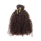 Cabelo Natural Cacheado 50cm com Tecimento Textura Curly De Benguela Castanho Escuro 100g