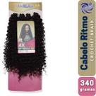 Cabelo Orgânico Cacheado Ritmo Ser Mulher Para Crochet Braid Pacotão 340 Gramas 50 cm