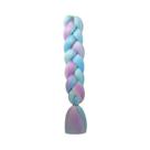 Cabelo Sintético De Trança Longa E Lisa De 24 Polegadas Com Cores Mistas Ombré Arco-Íris Para Crochê