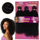 Cabelo Tela Orgânico Cacheado Goivo Brunette 80cm 300gr