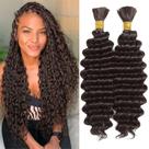 Cabelo trançado a granel EOOCET Deep Wave 18 polegadas 200 g x 2 marrom escuro Cabelo trançado a granel EOOCET Deep Wave 18 polegadas 200 g x 2 marrom escuro