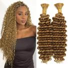 Cabelo trançado a granel EOOCET Deep Wave 20 polegadas 200 g x2 Honey Blonde