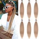 Cabelo trançado Ai Yuchen, loiro acinzentado pré-esticado, 26 polegadas Cabelo trançado Ai Yuchen, loiro acinzentado pré-esticado, 26 polegadas