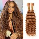 Cabelo trançado Anmanbeauty Honey Blonde Deep Wave 60cm 100g Cabelo trançado Anmanbeauty Honey Blonde Deep Wave 60cm 100g