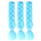 Cabelo trançado Herina, azul claro, 60 cm, fibra sintética Jumbo