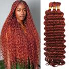 Cabelo trançado humano a granel AKONSOUL Deep Wave 16 polegadas 110g