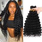 Cabelo trançado humano a granel Urbeauty Deep Wave 18 polegadas 100g x2