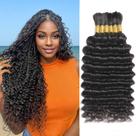 Cabelo trançado humano Popway Deep Wave 150g 6 pacotes de 50 cm Cabelo trançado humano Popway Deep Wave 150g 6 pacotes de 50 cm