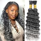 Cabelo trançado humano TzReisXu Deep Water Wave 24 polegadas 160g Cabelo trançado humano TzReisXu Deep Water Wave 24 polegadas 160g