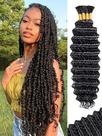 Cabelo trançado KULYMUWIG Deep Wave 100g 4 pacotes 60cm 10A