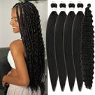 Cabelo trançado Leticia Black Boho Synthetic 66 cm pré-esticado