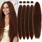 Cabelo trançado Leticia Boho Marrom pré-esticado 500g 26cm