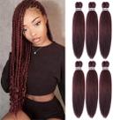 Cabelo trançado pré-esticado Liang Dian 22 polegadas, 6 pacotes, 99J