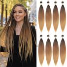 Cabelo trançado pré-esticado Nescorner Ombre T1B3027 60cm