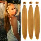 Cabelo trançado pré-esticado Wuqibawu Gold, 3 pacotes de 26 polegadas