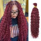Cabelo trançado Sudreman Water Wave 100g 45cm 99J Borgonha