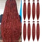 Cabelo trançado Ubeleco Ginger, pré-esticado, 8 pacotes de 90 cm 350