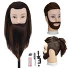 Cabeza de Maniquí Masculina Neverland 20 cm con Cabello y Barba Marrón