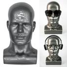 Cabeza de Maniquí Profesional Masculina FanLin en Gris Claro para Exhibición