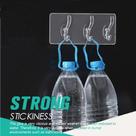 Cabide Adesivo Transparente com 3 Ganchos para Parede