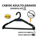 Cabide Adulto Reforçado 42cm Kit 50 Unidades Suporta até 5kg Polipropileno Para SaiasCalças e Blusas Atacado para Lojas