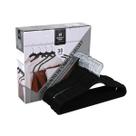 Cabide Aveludado Preto Conjunto 30 Unidades Member'S Mark