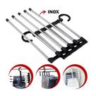 Cabide Calcas Plastico Aco Inox 34 Cm X 15 Cm X 7 Cm Cabide Calcas Plastico Aco Inox 34 Cm X 15 Cm X 7 Cm