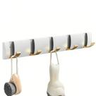 Cabide Cehold Dobrável, Elegante, Moderno, 5 Ganchos Branco/Dourado Cabide Cehold Dobrável, Elegante, Moderno, 5 Ganchos Branco/Dourado