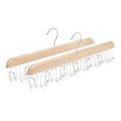 Cabide de cinto Amazon Basics de madeira natural, pacote com 2