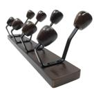 Cabide de madeira com 4 ganchos para parede ou porta cabideiro organizador de roupas ou acessórios.