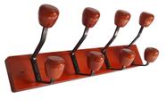Cabide de madeira com 4 ganchos para parede ou porta cabideiro organizador de roupas ou acessórios.