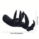 Cabide de Parede 3D em Resina Preta - Decoração de Parede com Design de Garra de Demônio