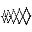 Cabide de parede Acordeon Coat Rack SCUNDA com 16 ganchos de madeira preta Cabide de parede Acordeon Coat Rack SCUNDA com 16 ganchos de madeira preta
