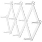 Cabide de parede Deap Accordian de 40 cm de altura de madeira expansível branco